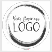Sticker Logo d'entreprise circulaire de grande taille (Feuille)