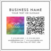 Sticker Logo d'entreprise Code QR Texte Modèle client minu (Recto)