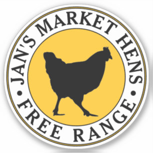 Sticker Logo d'entreprise d'oeufs de marché de fermiers pr