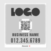 Sticker Logo d'entreprise et code QR Fenêtre de voiture Vi (Feuille)