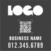 Sticker Logo d'entreprise et code QR Fenêtre de voiture Vi (Devant)