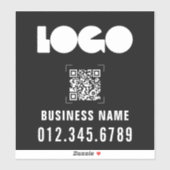 Sticker Logo d'entreprise et code QR Fenêtre de voiture Vi (Feuille)