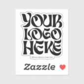 Sticker Logo d'entreprise et texte étanche clair (Feuille)