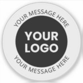 Sticker Logo d'entreprise et texte modifiable transparent  (Devant)