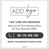 Sticker Logo d'entreprise Fenêtre de voiture promotionnell (Feuille)