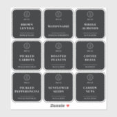 Sticker Logo d'entreprise noir Cuisine Panterie alimentair (Feuille)