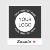 Sticker Logo d'entreprise ou toute image et texte modifiab (Feuille)