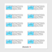 Sticker Logo d'entreprise personnalisé dans la publicité e (Feuille)