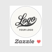 Sticker Logo d'entreprise sur Hors White Circle Téléphone  (Feuille)