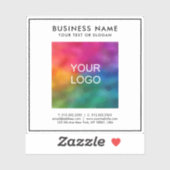 Sticker Logo d'entreprise Texte Modèle personnalisé extra  (Feuille)