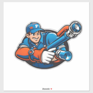 Sticker logo des services de plomberie