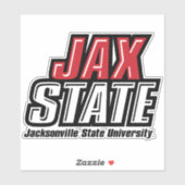 Sticker Logo d'état de Jacksonville State University JAX S (Feuille)