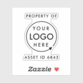 Sticker Logo d'ID d'actif | Propriété de l'entreprise (Feuille)