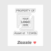 Sticker Logo d'ID d'actif | Propriété de l'entreprise Bâto (Feuille)