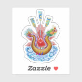 Sticker Logo Dragon Boat avec Red Maple Leaf (Feuille)