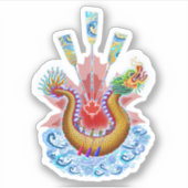 Sticker Logo Dragon Boat avec Red Maple Leaf (Devant)