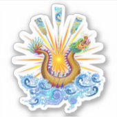 Sticker Logo Dragon Boat avec Sun Rays (Devant)