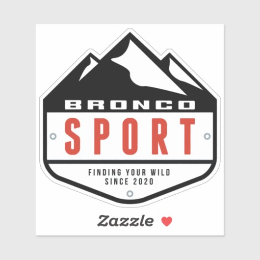 Sticker logo du bouclier du forum Bronco Sport (Feuille)