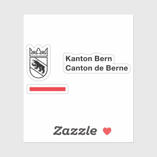Sticker Logo du canton de Berne, Suisse (Feuille)