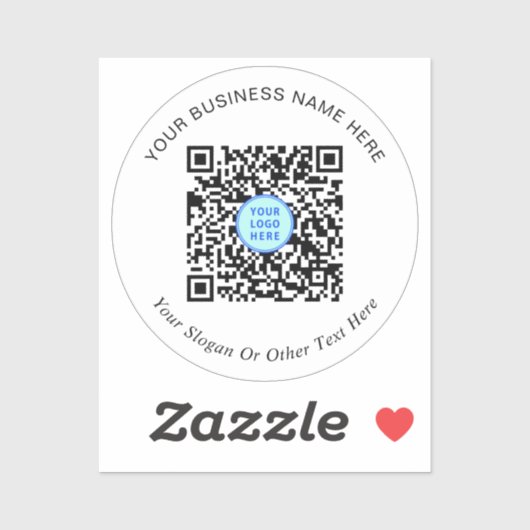 Sticker Logo du code QR d'entreprise promotionnel (Feuille)