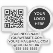 Sticker Logo du code QR Vinyl Business Company (Devant)
