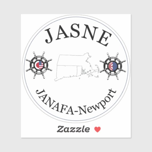 Sticker Logo du cycle JASNE-JANAFA (Feuille)