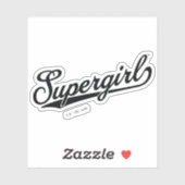 Sticker Logo du nom étoilé Supergirl Baseball (Feuille)