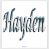 Sticker Logo du nom Hayden (Feuille)