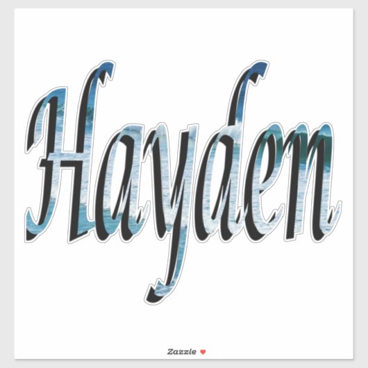 Sticker Logo du nom Hayden (Feuille)