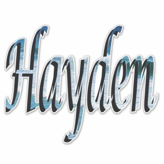 Sticker Logo du nom Hayden (Devant)