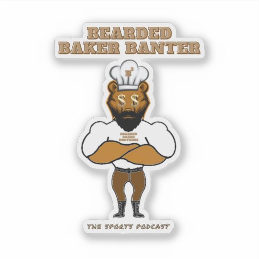 Sticker Logo du podcast Beared Baker Banter (Devant)