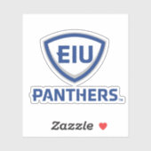 Sticker Logo Eastern Illinois Panthers Shield & Wordmark (Feuille)