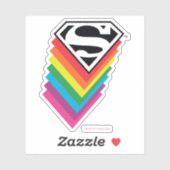 Sticker Logo en arc-en-ciel superman (Feuille)