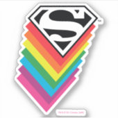 Sticker Logo en arc-en-ciel superman (Devant)