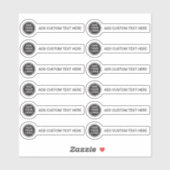 Sticker Logo et texte personnalisés (Feuille)