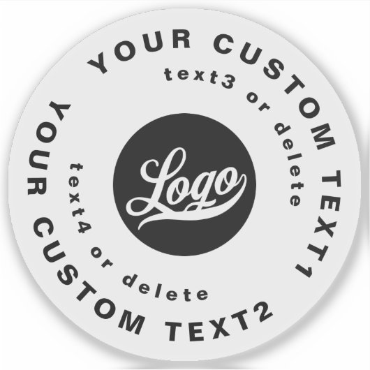Sticker Logo et texte sur Clear Vinyl Business Water Bottl (Devant)