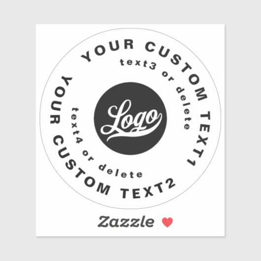 Sticker Logo et texte sur Clear Vinyl Business Water Bottl (Feuille)
