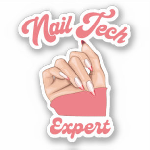 Sticker logo expert en technologie de l'ongle