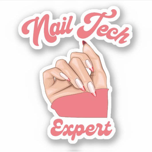 Sticker logo expert en technologie de l'ongle (Devant)