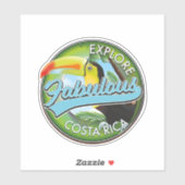 Sticker Logo Explorez Costa Rica fabuleux (Feuille)