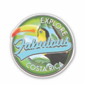 Sticker Logo Explorez Costa Rica fabuleux (Devant)