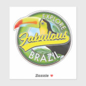 Sticker Logo Explorez le Brésil Fabuleux (Feuille)