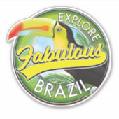 Sticker Logo Explorez le Brésil Fabuleux (Devant)