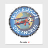 Sticker Logo Explorez Los Angeles (Feuille)