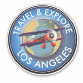 Sticker Logo Explorez Los Angeles (Devant)