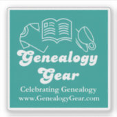 Sticker Logo Genealogy Gear (Devant)