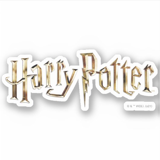 Sticker Logo Gold Harry Potter (Devant)