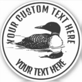 Sticker Logo Icône Loon Vinyl Personnalisé (Devant)