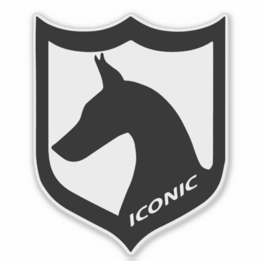 Sticker Logo Iconic Dobermans (Devant)