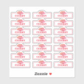 Sticker Logo Logo Logo Lip Marque rouge clair (Feuille)